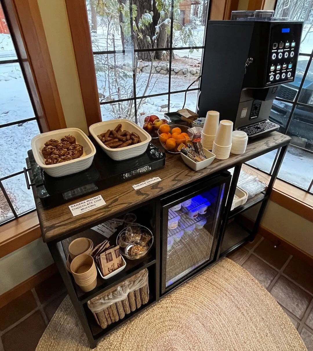 The breakfast bar at Donner Lake Inn